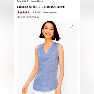 Talbots Linen Shell - Cross-Dye